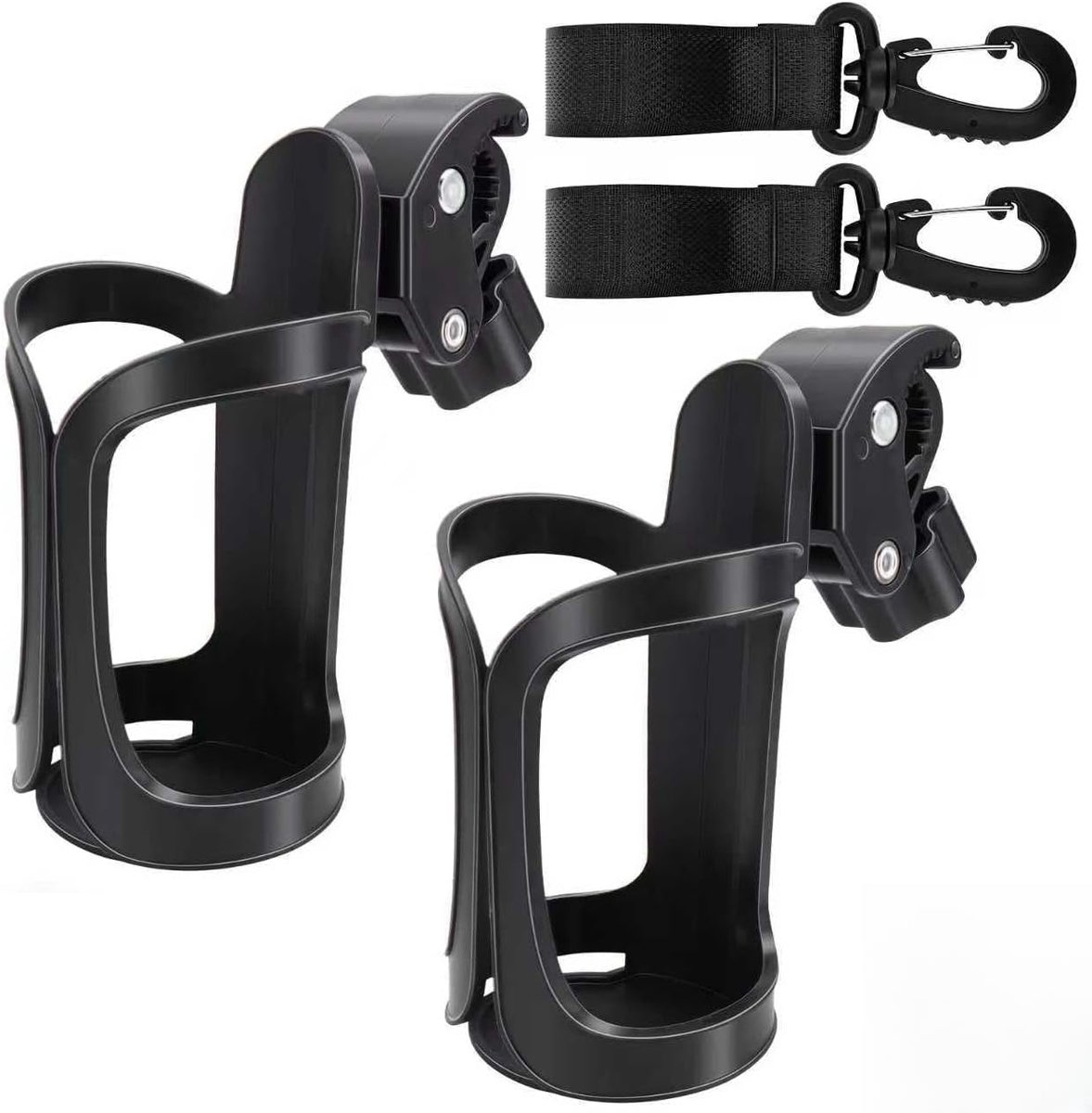 Flessenhouder fiets bekerhouder bekerhouder 360 graden bekerhouder met 2 haken voor mountainbikes fietsen kinderwagen rolstoel