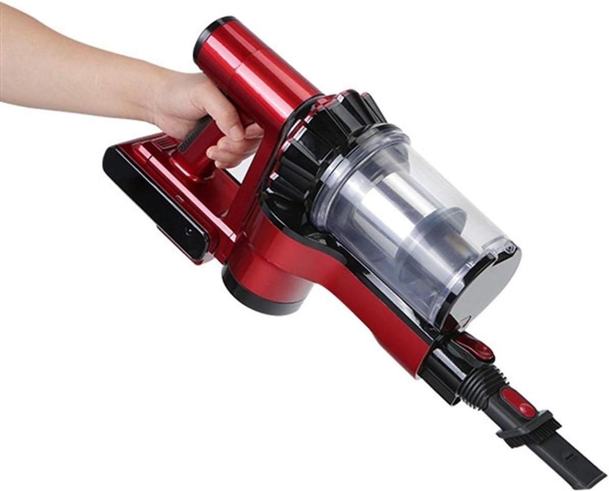 Draadloze Stofzuiger - Handstofzuiger Opladen - Huishoudelijk Reinigen - Krachtige Zuigkracht - 130 Watt - Rood