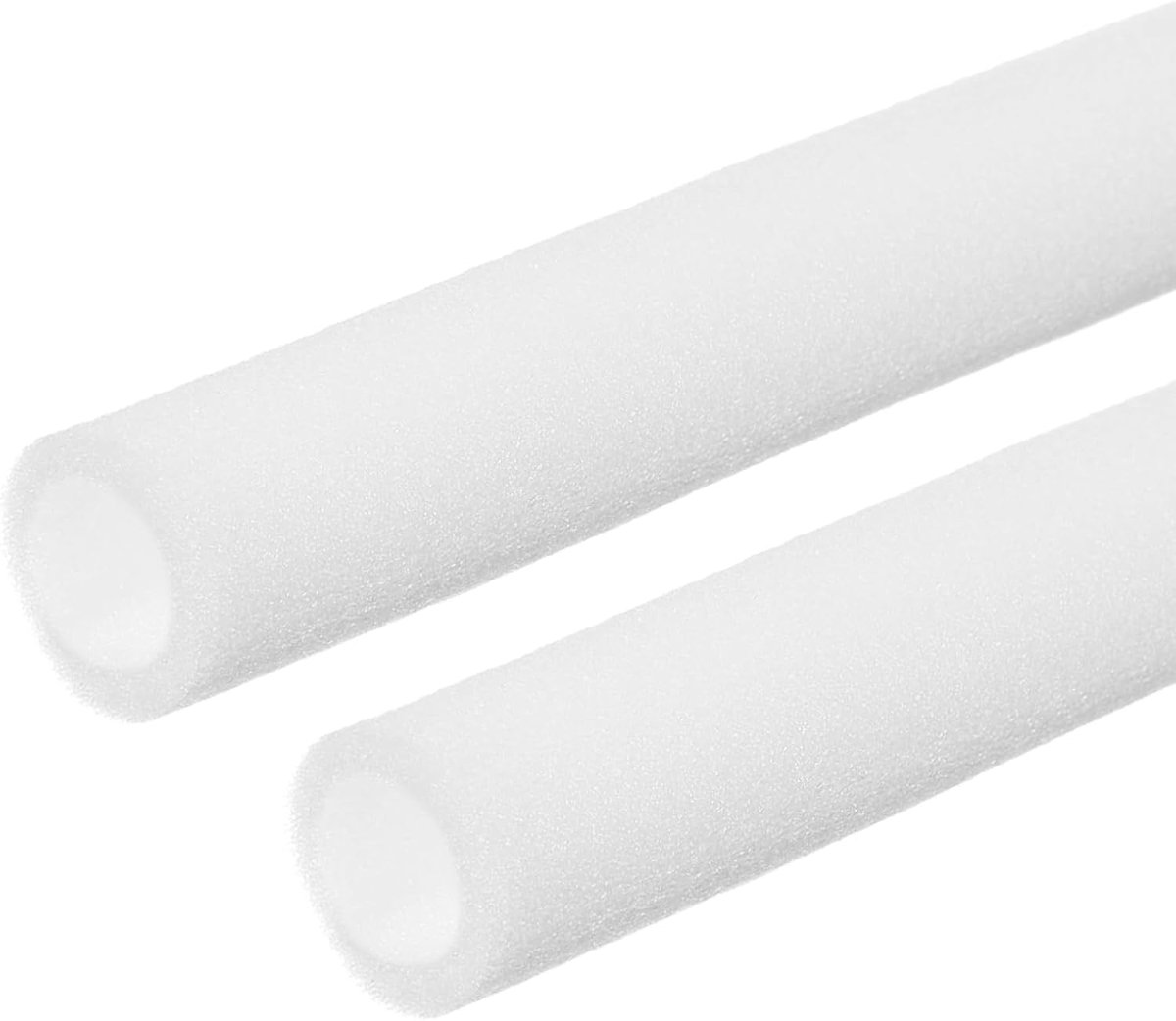 Isolatie Schuimbuis, 2 stuks zwembadnoedels schuimslang outdoor wrap pijpafdekkingen 1-1/8" (28 mm) ID x 1-1/2 inch (38 mm) OD x 6,6 ft voor HVAC-units met handvat grip, wit