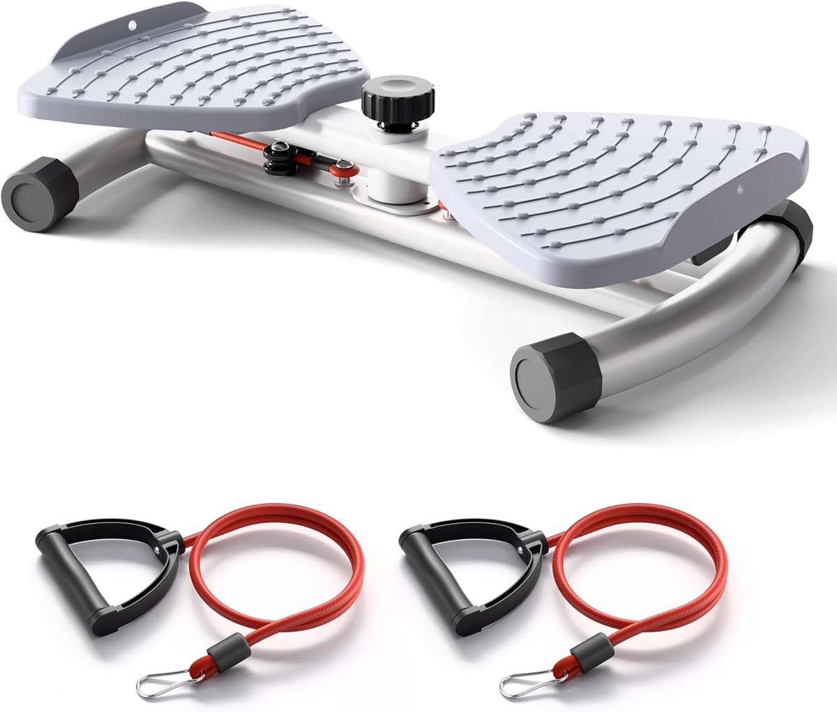 Twist Sculptor Machine, Taille Trainer Disc voor Gewichtsverlies, Taille Relax, Ab Training, Balans Training, Voetmassage, Geruisloze Thuis Oefenapparatuur met Weerstandsband, Grijs