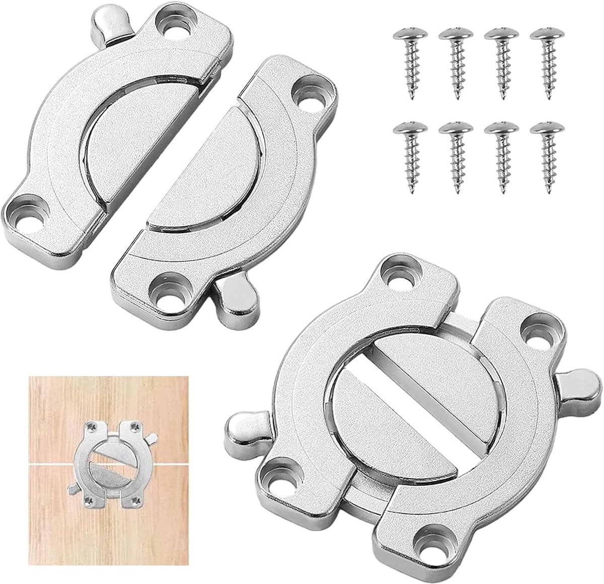 2 stuks, werkbladen, verbindingsrail, draaisreep, tafelconnector voor bureau, eettafel, schrijftafel
