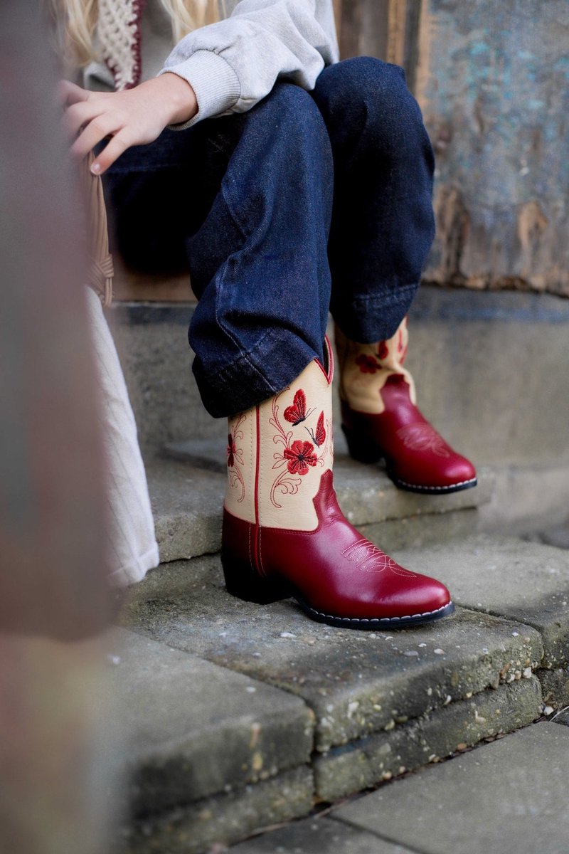 Bootstock Bloom Cowboylaarzen - Kinderen - Rood - Leer