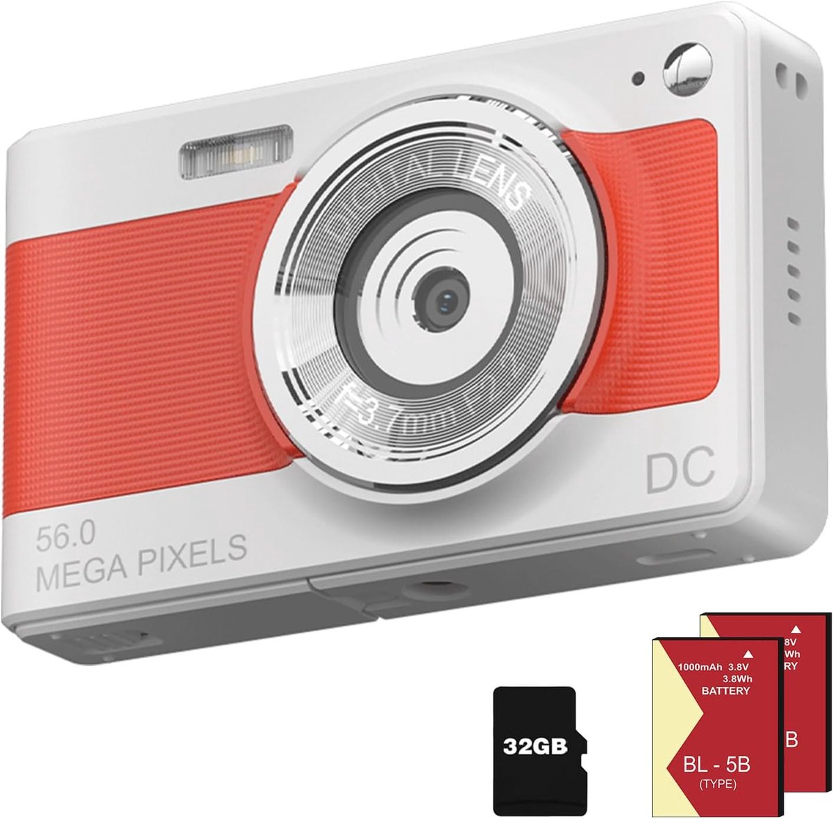 Digitale camera 1080P FHD - 56MP compact camera - eenvoudig vloggen - ideaal voor kinderen en beginners - ShopVlot