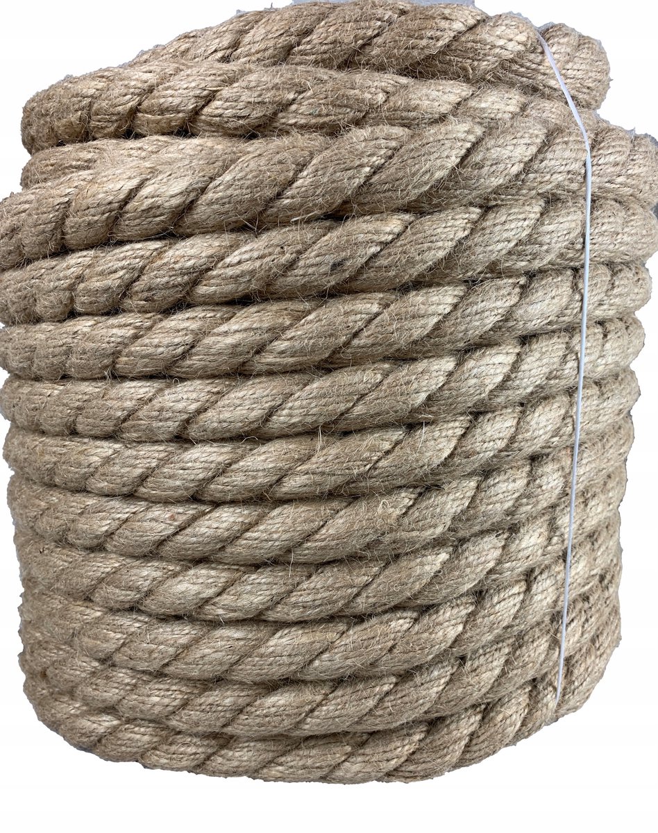 Jutekouw 32mm x 50m - Sterk, Weerbestendig voor Zeilen & Decoratie