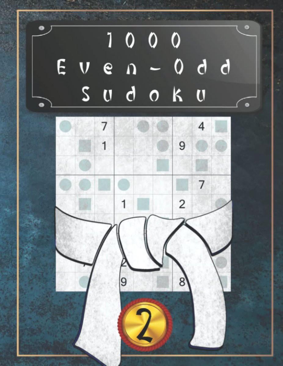 Sudoku boek 1000 Even-Odd - Japanse puzzels - niveau zeer gemakkelijk - hersentraining voor elke dag - ShopVlot