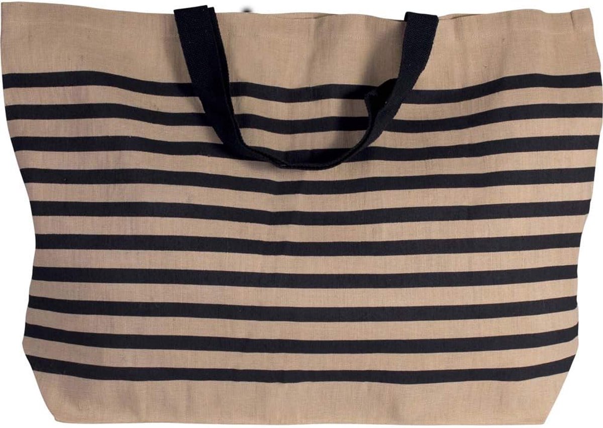 jute tas XXL - katoenmix - 52L capaciteit - ideaal voor strand of winkel - ShopVlot