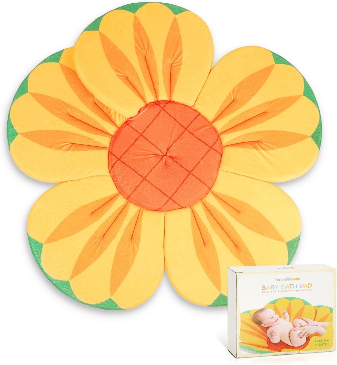 Baby badbloem voor wasbak - niet-slip bloemenbad voor baby's 0-6 maanden - zachte badkussen voor nieuwboren - ShopVlot