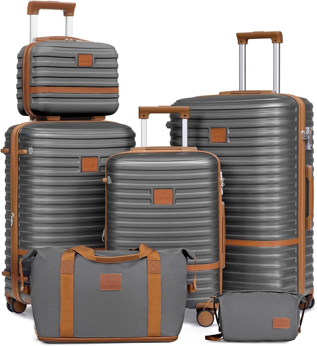 Reiskoffer set 7-delig - ABS hardshell - uitneembaar en uitbreidbaar - ideaal voor elke reis - ShopVlot