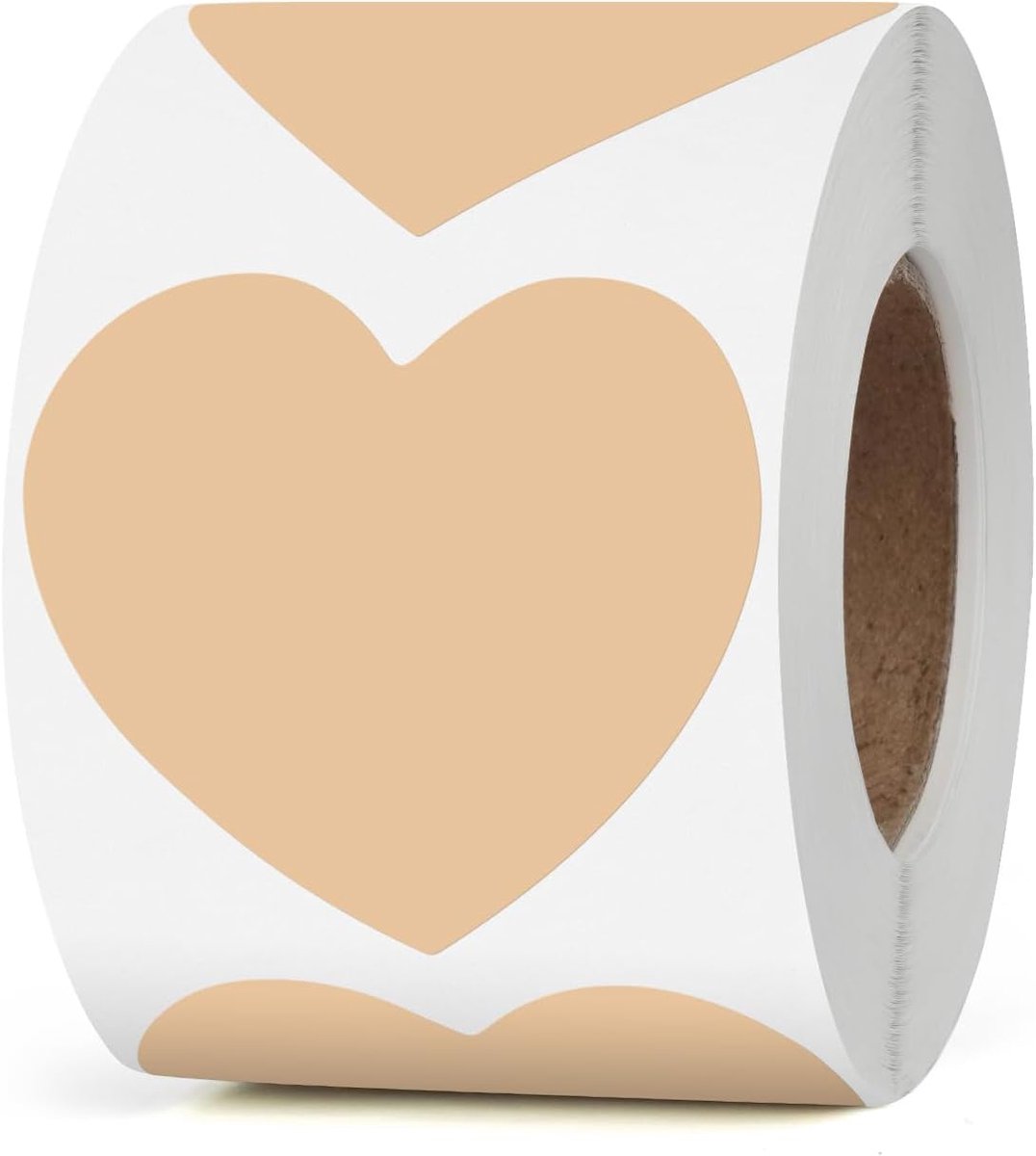 Thermal labels hartvormig 50mm - khaki - zelfklevend - ideaal voor bruiloften - ShopVlot
