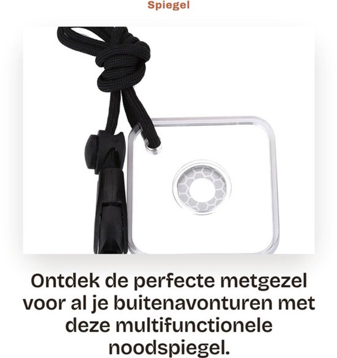 Spiegel - Multifunctionele Noodspiegel - Compact en Lichtgewicht - Reflecterende Signaal Spiegel - Geschikt voor Outdoor Activiteiten - 5...
