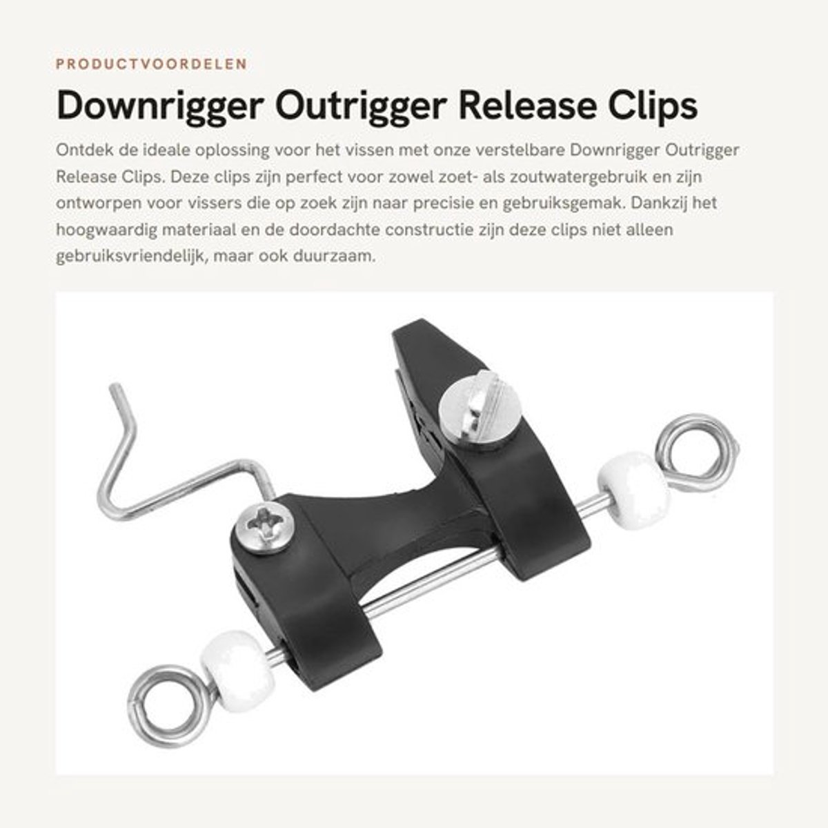 Uitlaatclip Hoogwaardige Kwaliteit - Verstelbare Tension Roller - Vissen - Kayak - 2 Stuks - Afmetingen 8 x 3,5 x 1,8 cm - Visclip