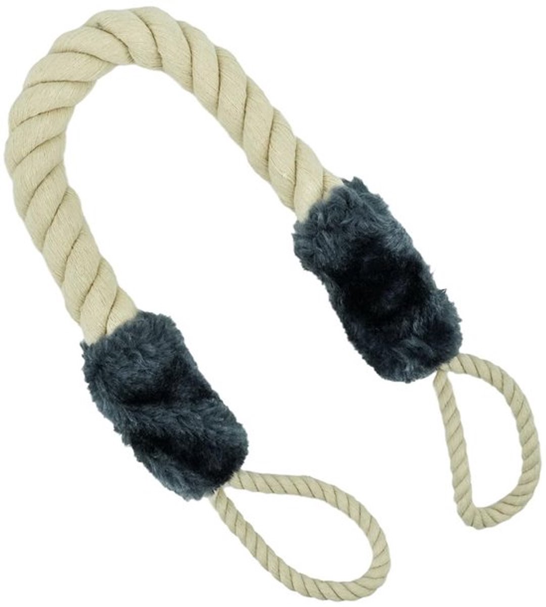 Selyse Deurkoord, klembescherming voor deuren, deurklinkstopper, katoenen deurstopper voor kinderen en huisdieren, vinger- en klembescherming, 60 cm veiligheidsbescherming (blauw)
