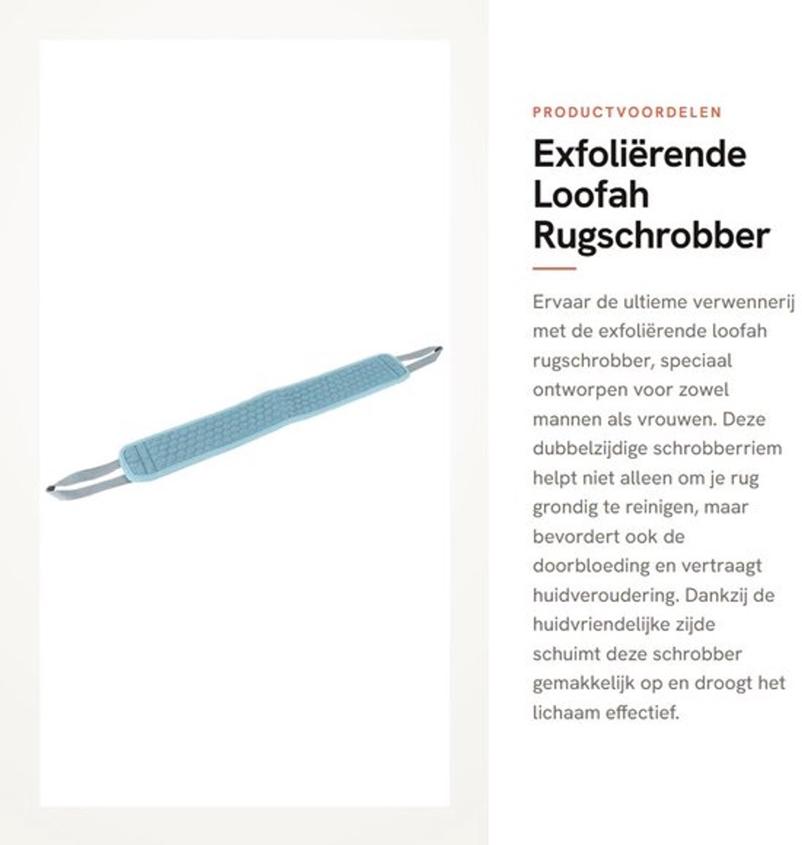 Loofah Rugschrobber Exfoliërend - Dubbelzijdige Schrobber - Huidvriendelijk - Klein Volume - Eenvoudig Schoon te Maken - Multifunctioneel - Badhanddoek