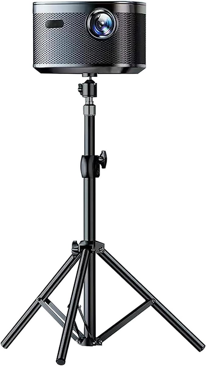 Beamerstandaard - Projector statief - Thuisbioscoop opzetten - 360 graden draaibaar - 32-60 cm verstelbaar - Zwart