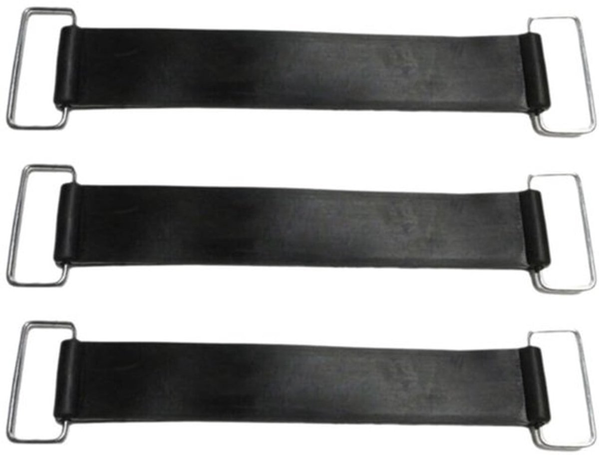 Set van 3 Elastische Rubberen Accubanden voor Motorfietsen