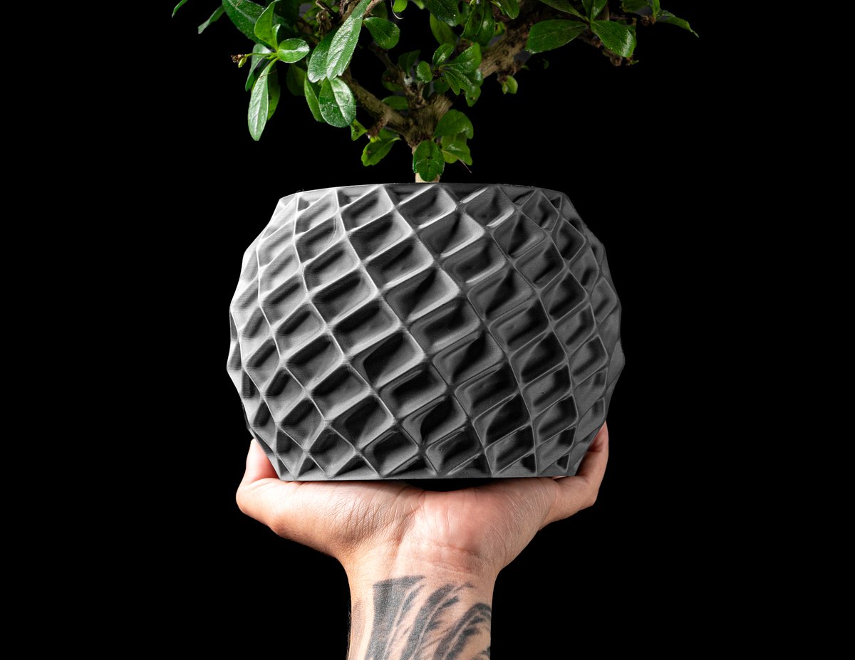 Skushy Calyra Bloempot - Moderne Designpot voor Kamerplanten - Sculpturale Plantenpot voor Woonkamer en Kantoor - Premium Woondecoratie