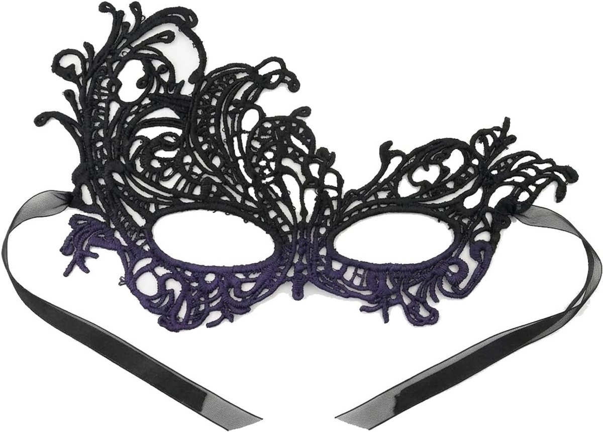 Elegante paars kleurverloopmasker voor dames met veren, ideaal voor carnaval, Halloween en kostuumfeesten