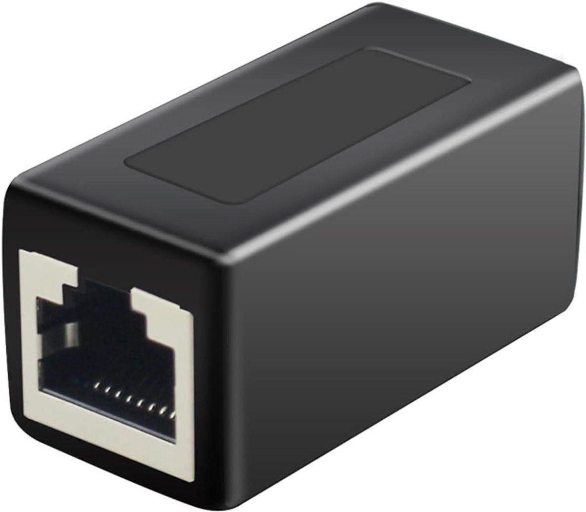 RJ45 Koppeling - LAN Adapter - Netwerk Uitbreiden - Afgeschermd Ontwerp - Standaard Formaat - Zwart