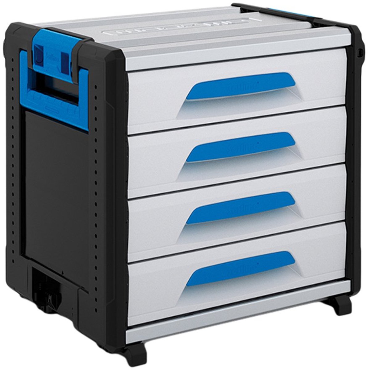 SnelShoppen - WorkMo Opbergbox 24-500 met 4 Laden, Ruimtebesparend, Stevig, Ideaal voor Werkplaats, Garage en Huis, Multifunctioneel, Grijs
