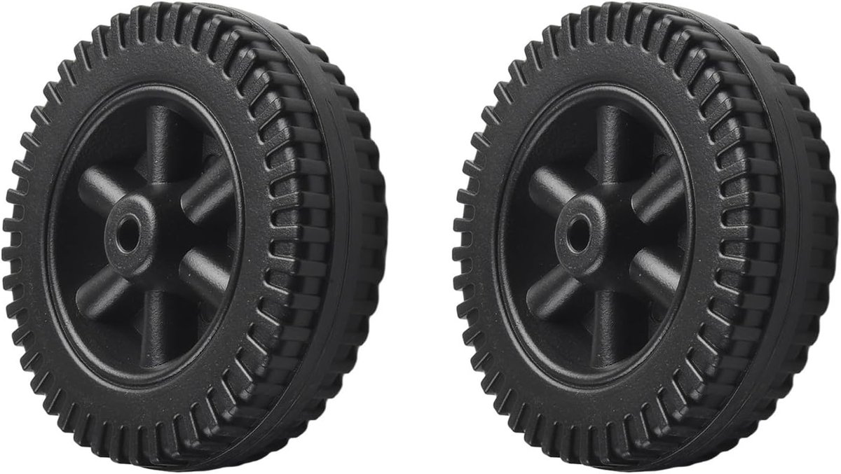 SnelShoppen - 2 Stuks 15cm BBQ Grill Wielen, Vervangingsonderdelen voor Multifunctionele BBQ Grills en Gas Grills, Duurzaam en Elegant in Zwart