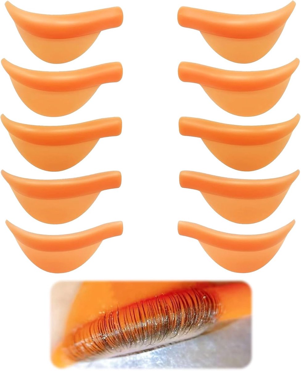 NAMIS Wimperlifting-pads, 10 stuks, permanent, herbruikbare siliconen pads, krulspelden XS/S/M/L/XL, 5 maten - ShopVlot
