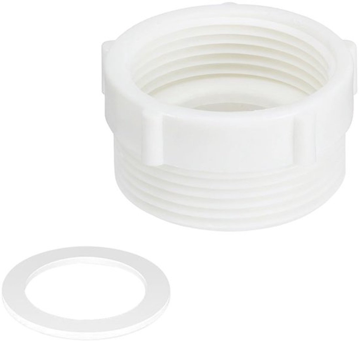 Afvoerpijp Aansluiting 41 mm tot 46 mm - Connector - Reductie - Schroefdraadverbinding - Hoogwaardig Kunststof - Waterdicht - Afvoerconnector