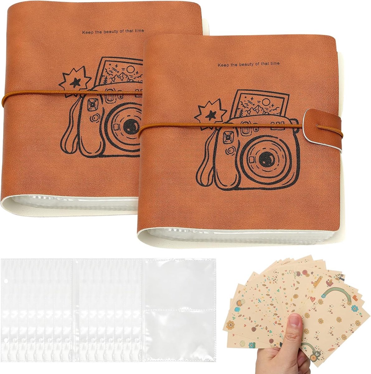 Fotoalbum voor 200 foto's, geschikt voor Fujifilm Instax Mini en Polaroid camera's, compact en ideaal voor 2x3 inch herinneringen