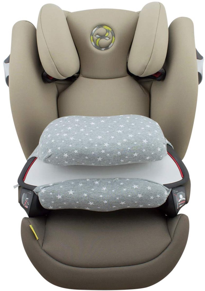 SnelShoppen - JYOKO KIDS Hoes voor Cybex Pallas M en S Fix - Bescherming, Accessoires, Wit met Sterren, Ideaal voor Kinderen, Veiligheid, Reis, Auto