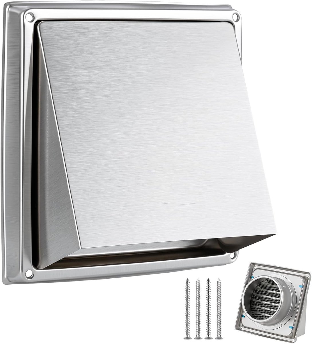 Ventilatiegrille 125 mm - RVS - Weerbestendig - Insectenbescherming - SnelShoppen