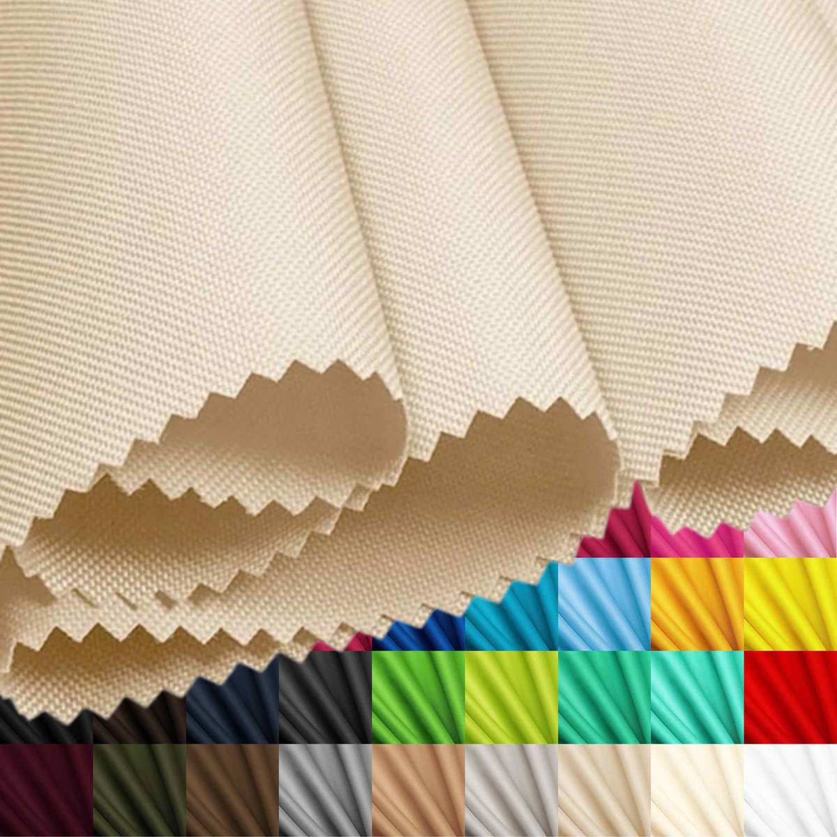 Lantigo Oxford 500D Stof Waterdicht Crème 160 cm Meterware 1 m – scheurvast & PU-gecoat
