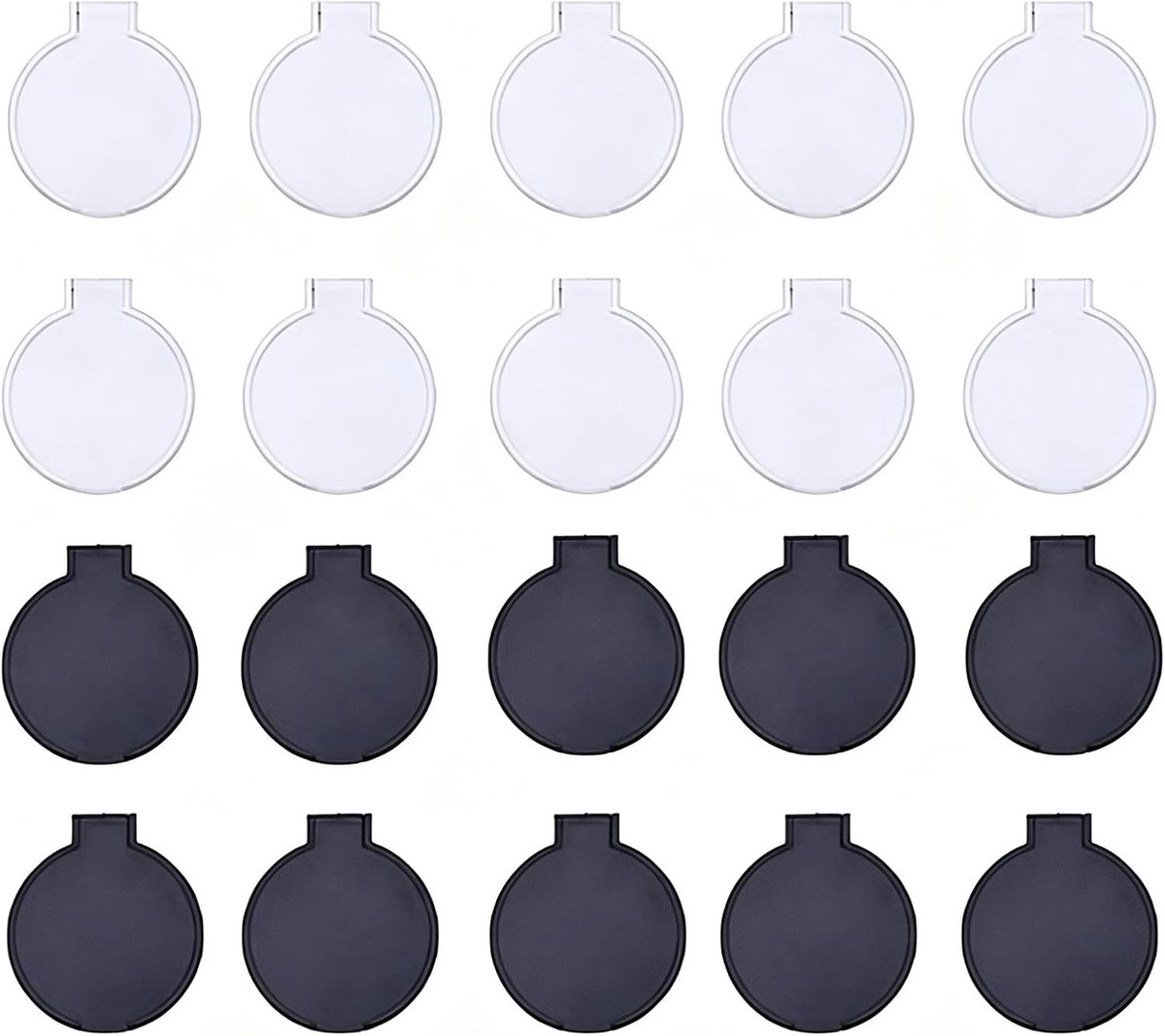 Inklapbare mini-spiegels 20 stuks, rond en draagbaar - Ideaal voor thuis, kantoor en reizen, lichtgewicht en compact