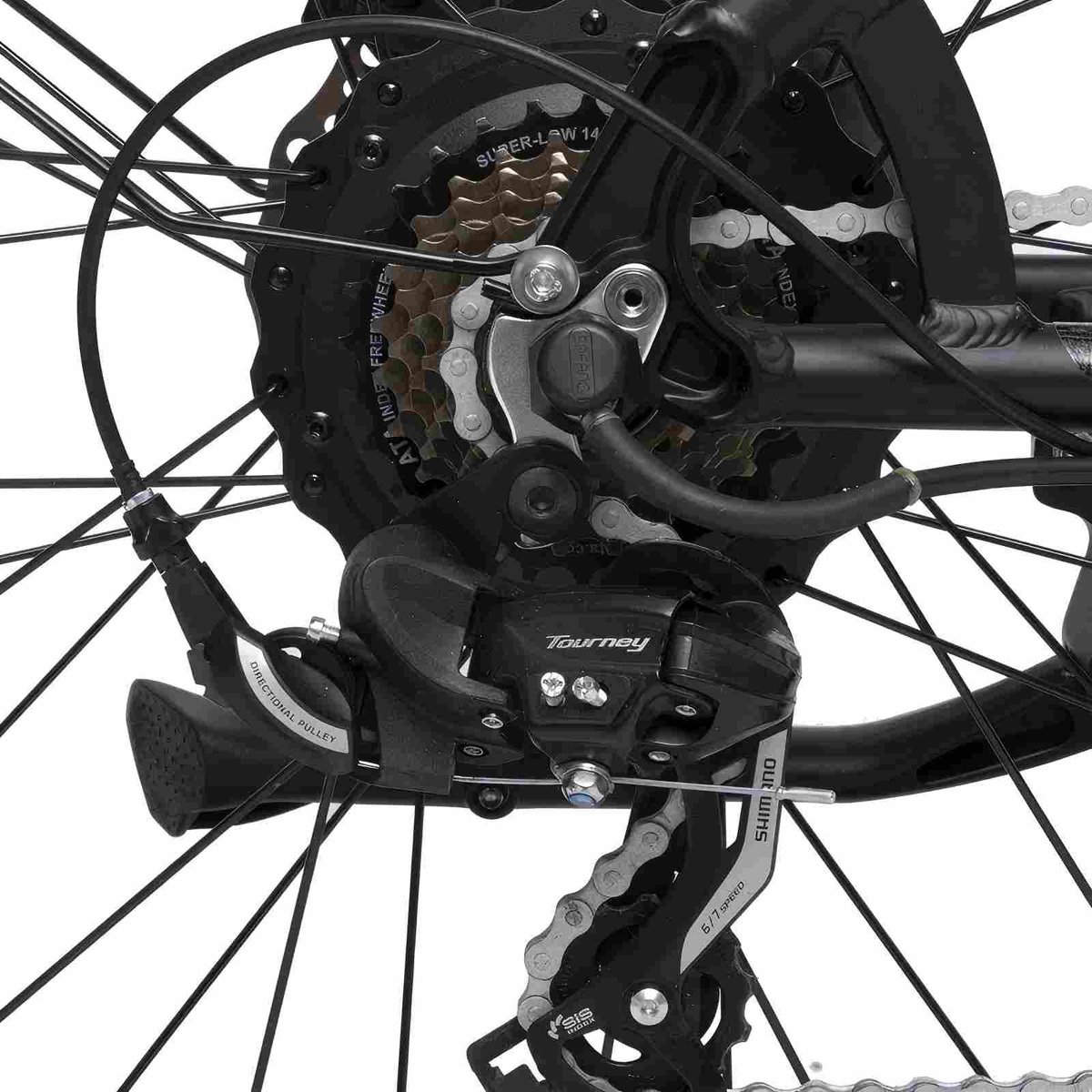 D6 Fat Tire Mountain Elektrische fiets - Stadtfiets - 90km lange levensduur van de batterij thumbnail 4