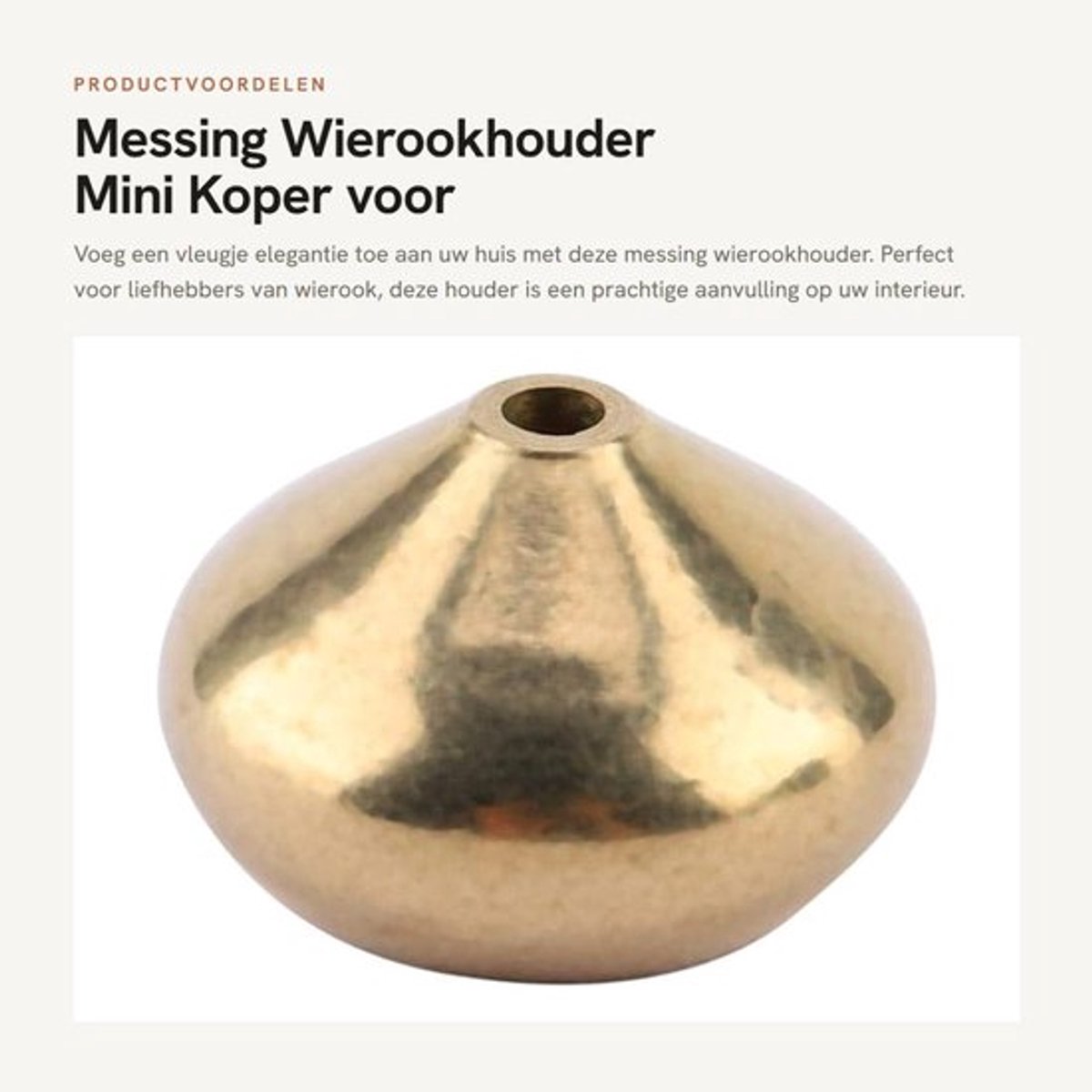Wierookhouder Gouden Mini - Wierookbrander - Wierookstokjeshouder - Woondecoratie - Parfumaccessoire - Elegant Design
