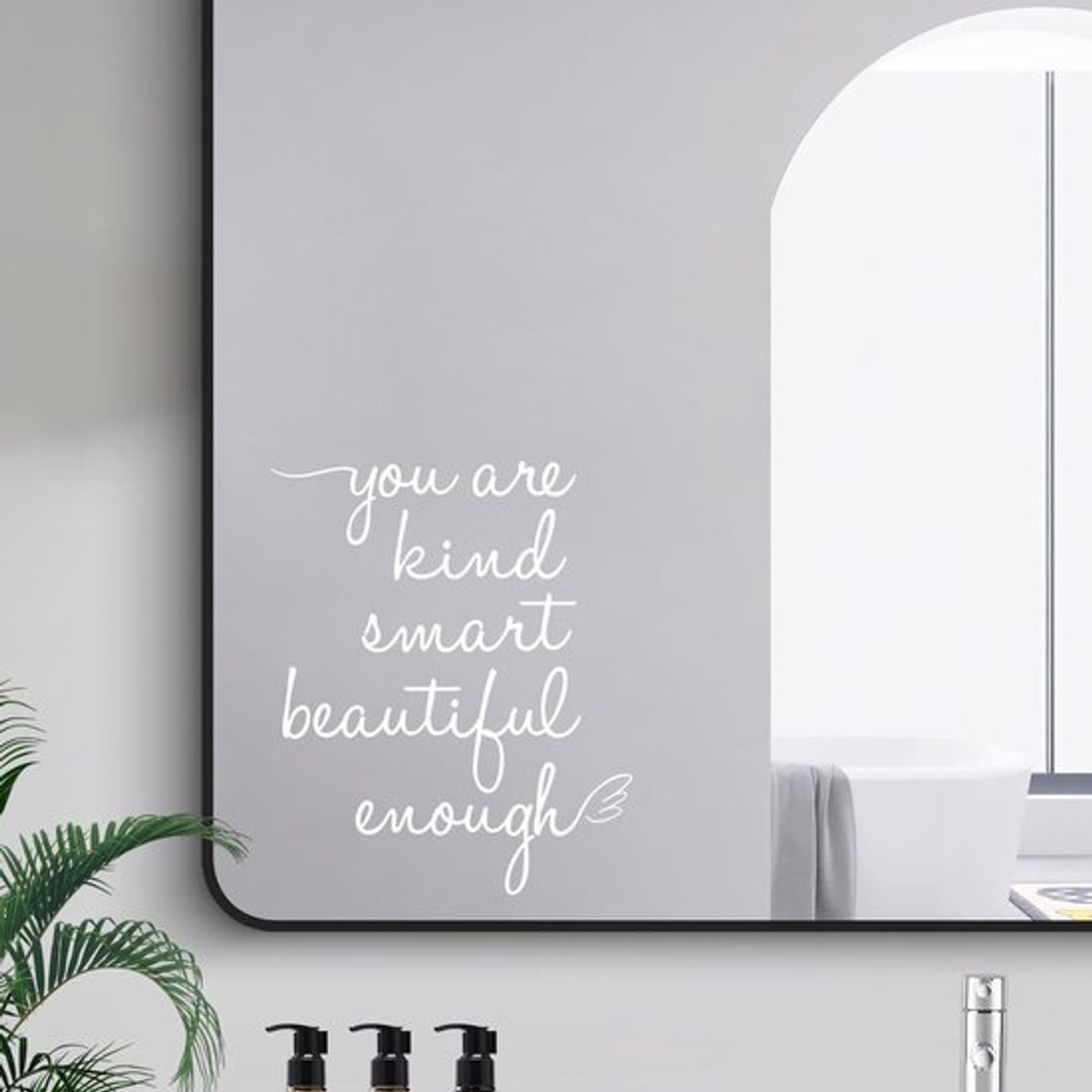 Spiegel Decals Positieve Bevestiging - Muurstickers Kinderen - Vinyl Stickers - Badkamer/S