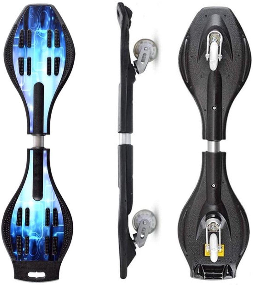 Waveboard met lichtgevende wielen - Zelfrijdend skateboard - Torsie ontwerp - Geschikt voor kinderen/tieners - Wendbaar - Ideaal voor trucs - Casterboard