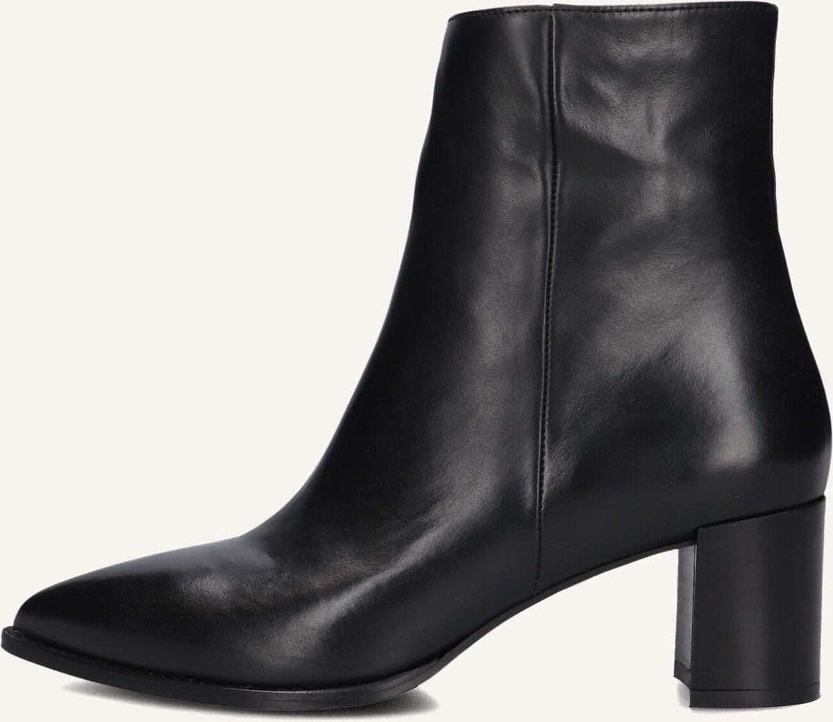 Notre-V 35239 Enkellaarsjes - Enkelboots met rits - Dames - Zwart - Maat 40