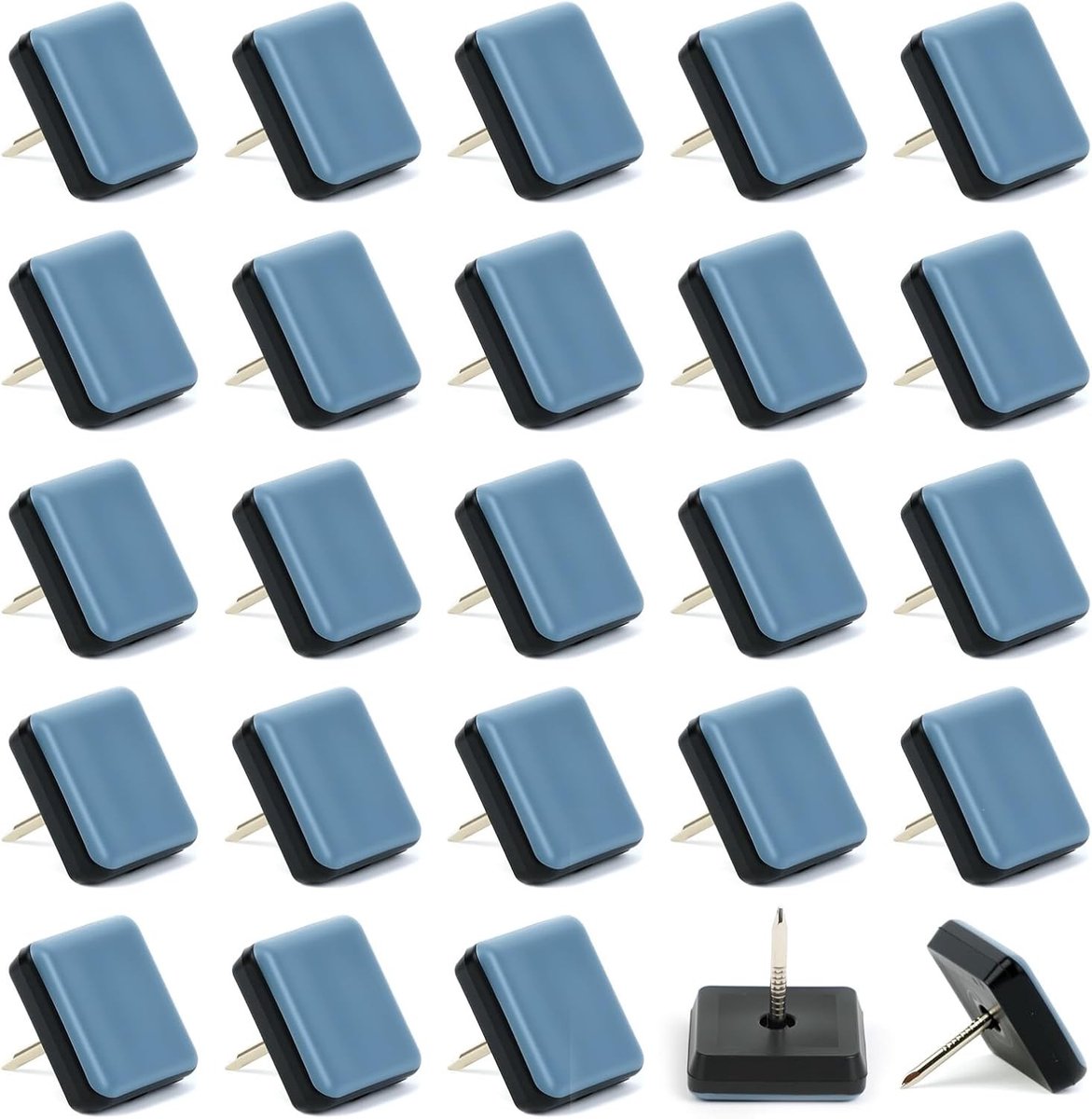 Dailygoods - 24 Stuks Vierkante Meubelglijders met Spijker