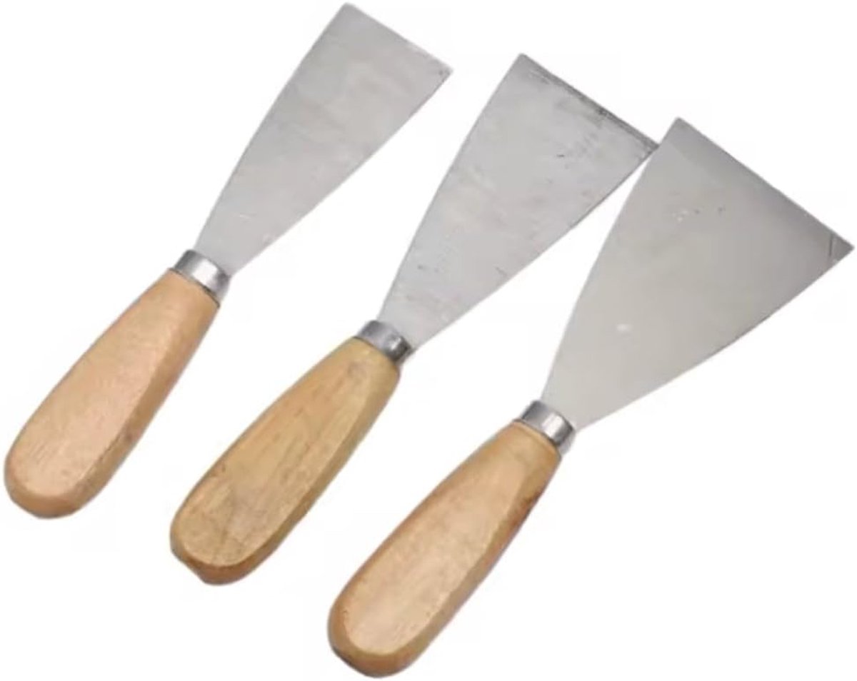 SnelShoppen - Putty Knives Set - 3 Delige Set Schrapers - Stucen en Putties - DIY Gereedschap - 3, 5 en 7 cm - Handige Putty Tools voor Hoeken en Rand