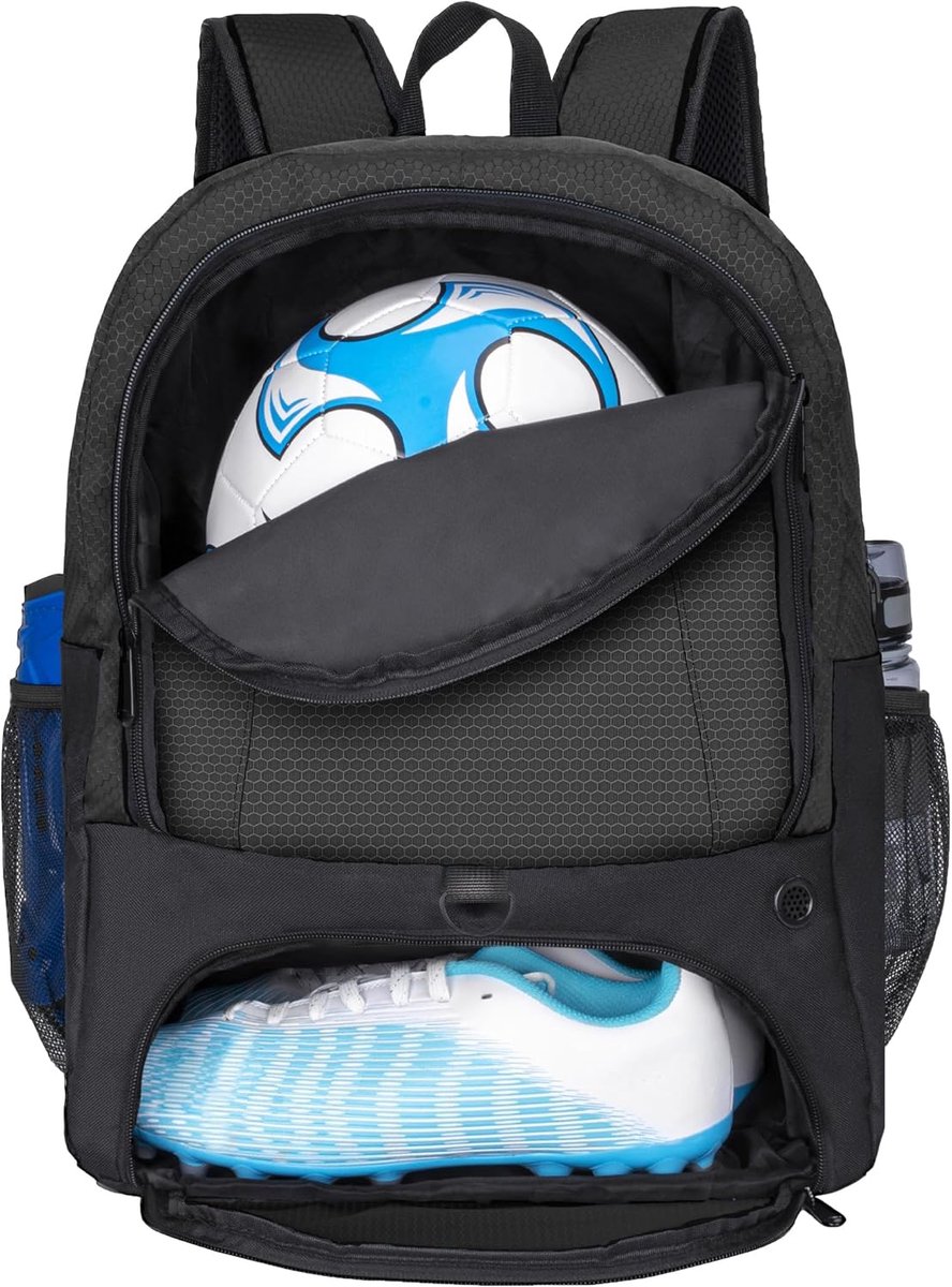 SnelShoppen - Sporttas Rugzak voor Voetbal, Basketbal, Volleybal met Schoen- en Balcompartiment, Stevige Polyester, Lichtgewicht en Duurzaam, Ideaal v