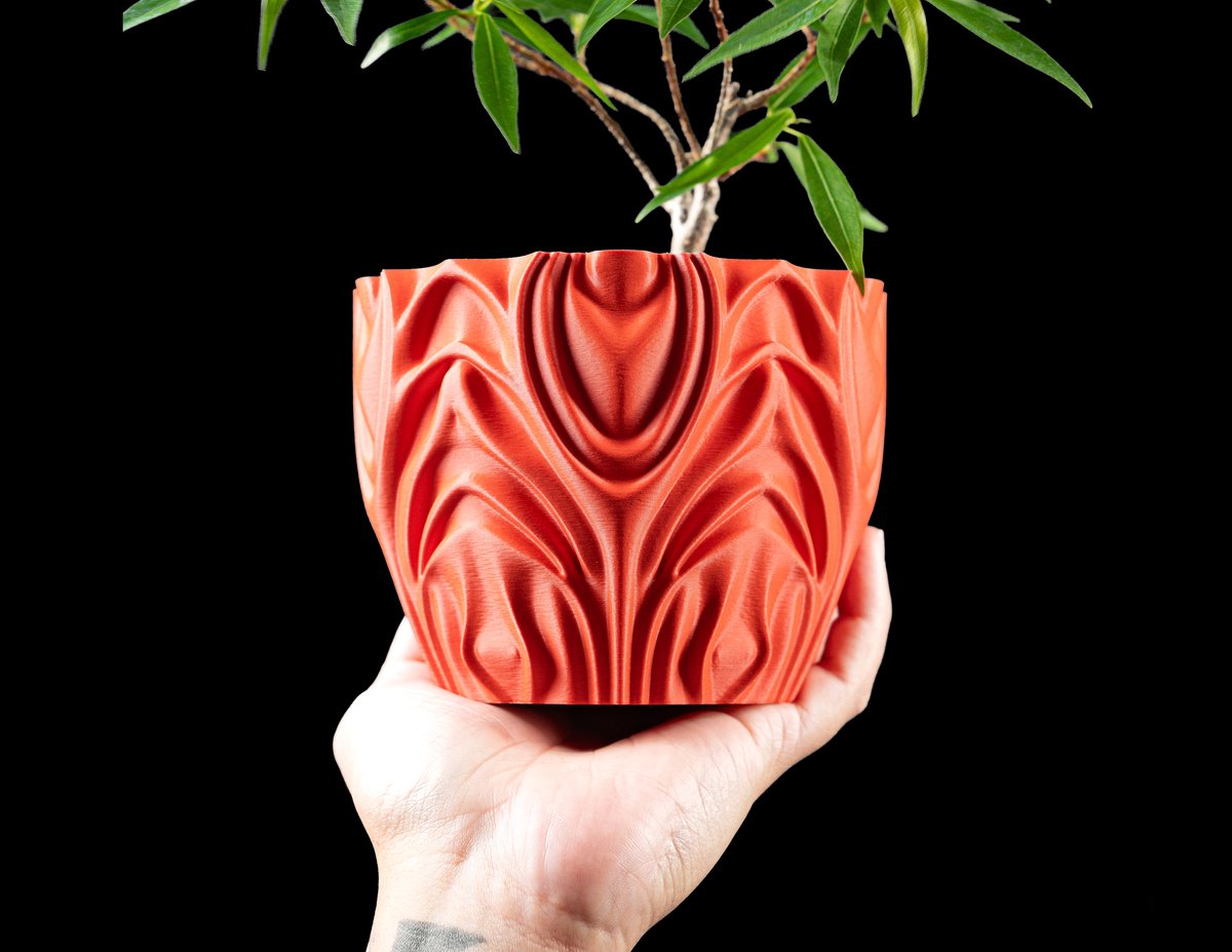 Skushy Corru Bloempot - Moderne Designpot voor Kamerplanten - Sculpturale Plantenpot voor Woonkamer en Kantoor - Premium Woondecoratie