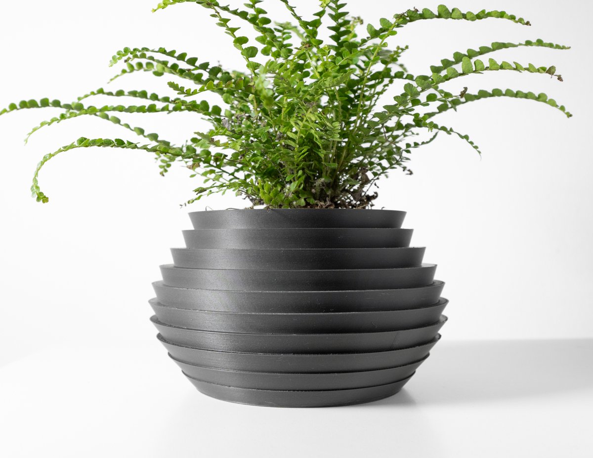 Skushy Harno Bloempot - Moderne Designpot voor Kamerplanten - Sculpturale Plantenpot voor Woonkamer en Kantoor - Premium Woondecoratie