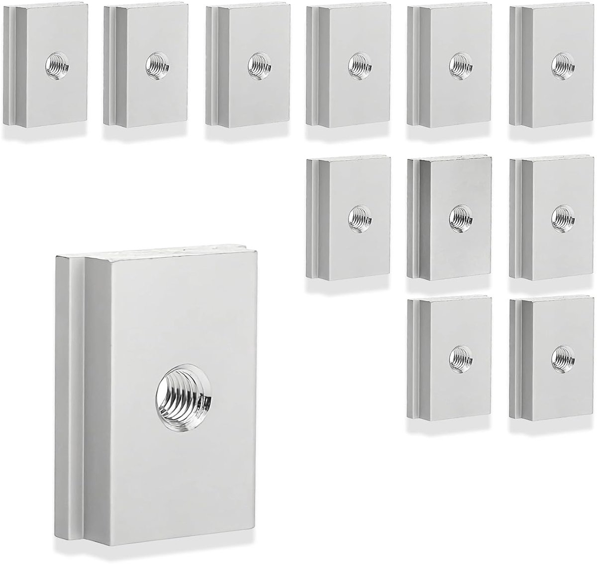 Set van 12 M6 Slide Nuts 30 x 23 mm voor T-Groove, Aluminium T-Slotted Moeren voor Houtbewerking en DIY Projecten