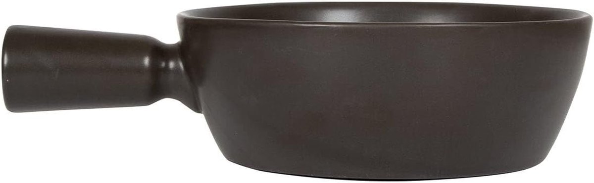 Fonduepan Keramiek - Kaasfondue Pan - Gezellig Tafelen - Vaatwasserbestendig - 13 Liter - Zwart