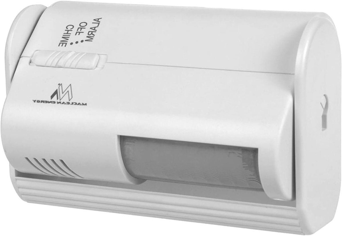 Draadloze Toegangssignalering - PIR Sensor - Inkomend Verkeer Melden - Batterijgevoed - Bereik 8m - Wit
