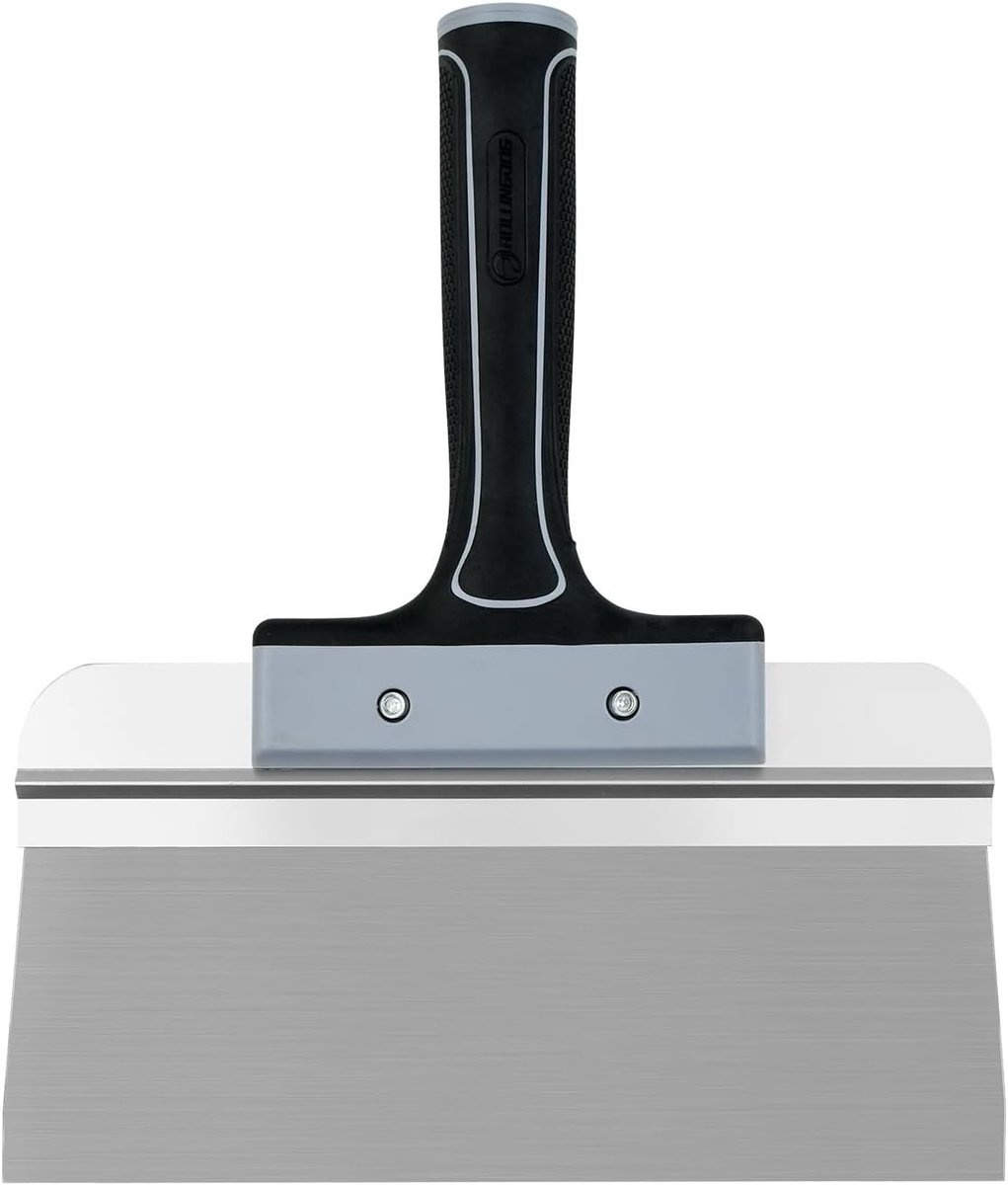 10 Inch Taping Knife - Professioneel Gereedschap voor Stucwerk, Wandafwerking en Gladmaken van Muren en Plafonds met Draadbevestiging voor Verlengstang en Roestvrijstalen Lemmet