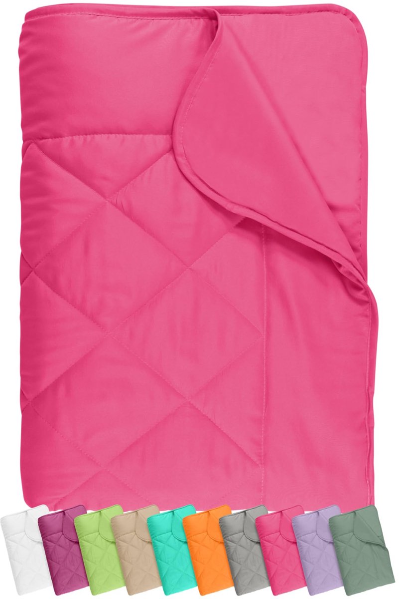 SnelShoppen - Lichtgewicht dekbed microvezel 135x200 cm - Öko-Tex Standard 100 - Roze - Ideaal voor slaapkamer, logeerkamer en kids