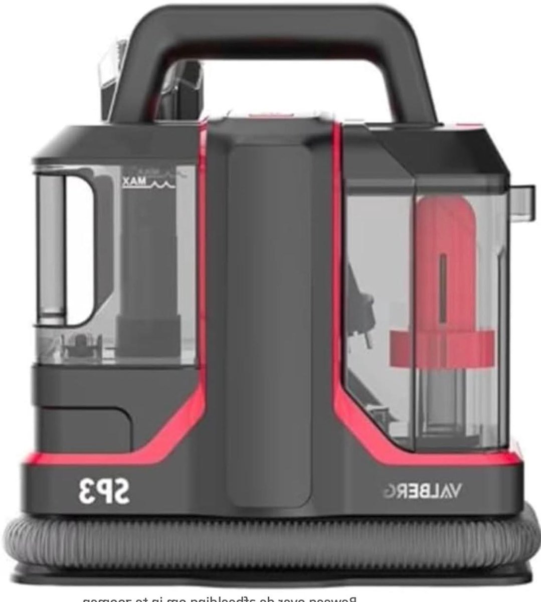 Vlekkenreiniger Machine - Tapijtreiniger Bankreiniger - Vlekken Verwijderen - Dubbele Waterreservoirs - 1.1 Liter Capaciteit - Zwart Rood