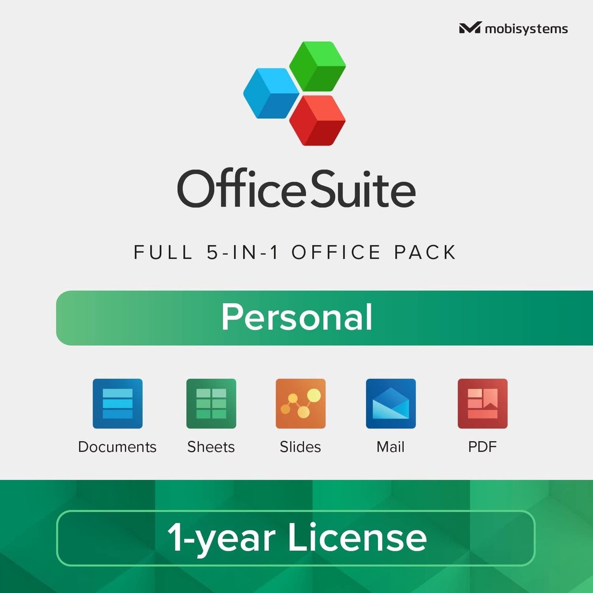 SnelShoppen - OfficeSuite Personal voor PC Windows 11/10 - Compatibel met Word, Excel, PowerPoint & PDF - 1 jaar licentie voor 1 gebruiker