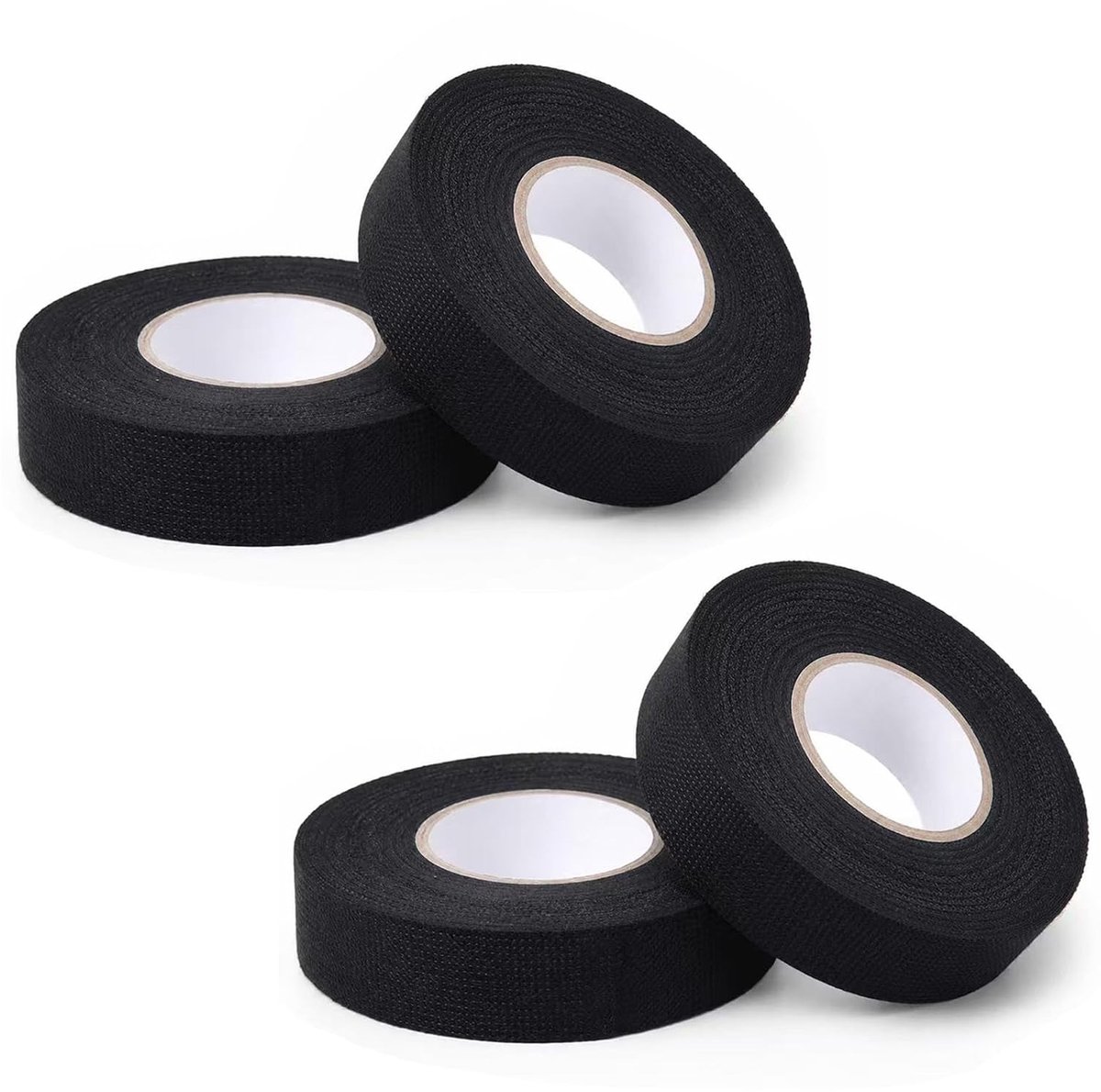 Isolatietape voor auto en huis, 4 rollen, 19 mm x 15 m, brandvertragend en hittebestendig voor elektrische kabels en reparaties