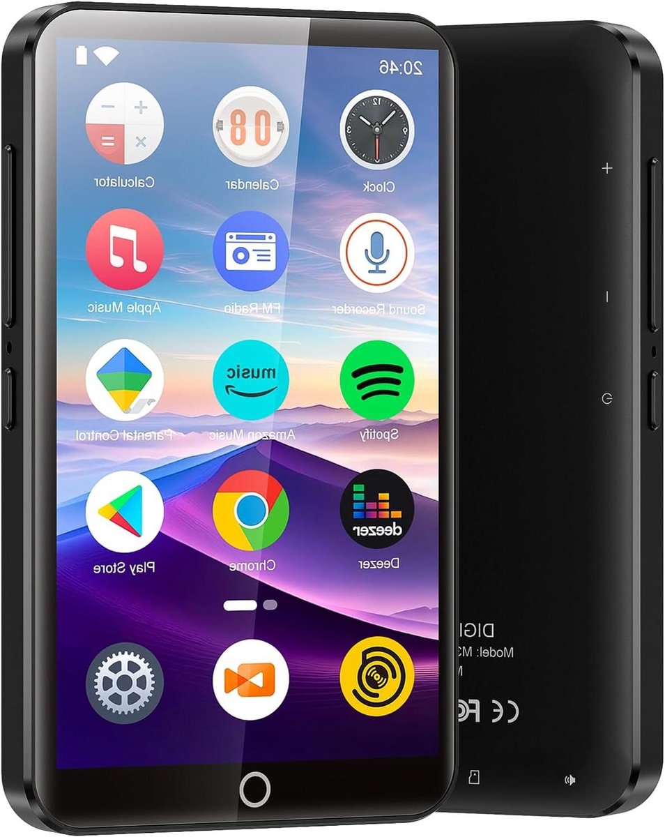 Draagbare Muziekspeler - MP3 Speler - Muziek en Video - Android 13 Besturingssysteem - 96GB Opslag - Zwart